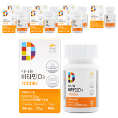 다나음 비타민 D3 1000IU, 60정, 8개