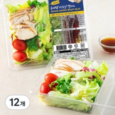 저스트그린 훈제 닭가슴살 샐러드, 170g, 12개