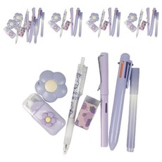 일상속반짝 학용품 7종 세트, 보라, 6세트