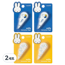 미피 미니 수정 테이프 5mm x 3m 2종 x 2p 세트