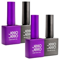 Jello Jello Fixer Base Gel + Real Matte Top Gel, 單色, 2組
