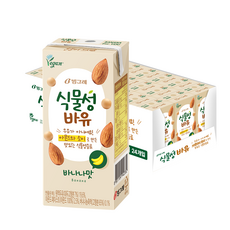 Binggrae 杏仁大豆香蕉牛奶, 24個, 190ml
