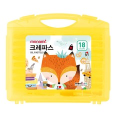 모나미 모니주 크레파스 옐로우, 18색, 1개