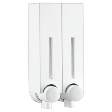 SHCJ 雙孔手壓給皂機 250ml 台灣製造, 經典白, 1個