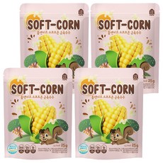 홈앤키즈 소프트콘 과자, 4개, 군옥수수맛, 25g