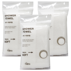 Life smile 韓紙沐浴巾, 1入, 白色, 3個