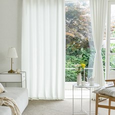 SHEZ HOME 打孔遮光窗簾, 白色的