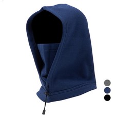 CARET 刷絨連帽護頸套, 深藍色