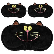 ANINARA 卡通睡眠眼罩 月亮/黑色, 1入, 3個