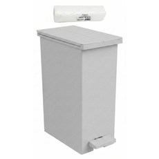 프로메이드 모드 양문형 무소음 페달 종량제 호환 휴지통 20L, 라이트그레이