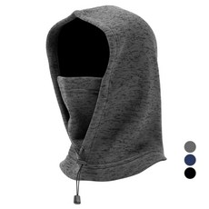CARET 刷絨連帽護頸套, 灰色