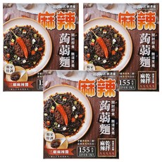 自在食刻 三顧茅廬麻辣蒟蒻乾拌麵 225g, 3包