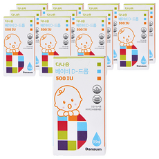 다나음 베이비 D 드롭 500 IU 유아비타민, 9.9ml, 12개