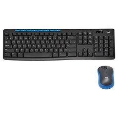 logitech 羅技 無線鍵盤滑鼠組 原廠保固, 一般型, 藍色/黑色, MK275