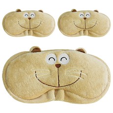 ANINARA 角色睡眠眼罩 快樂/米色, 1個裝, 3個
