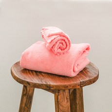 The Pepi 蓬鬆柔軟寵物毛巾2件組, 蜜桃粉