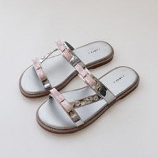 ILoveJ 女童Rox蝴蝶結寶石拖鞋