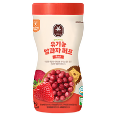 Baby Bonjuk 泡芙米餅 韓國產大米, 草莓風味, 50g, 1瓶