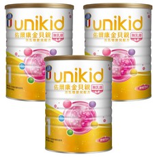 unikid 佑爾康 金貝親無乳糖嬰兒配方 1號 0-12個月, 400g, 3罐
