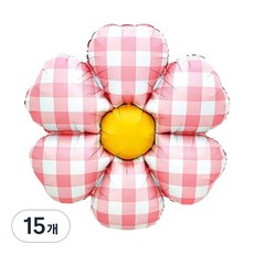 조이파티 체크데이지 꽃풍선 52 x 52 cm, 핑크, 15개