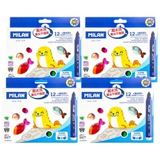 MILAN 兒童超水洗彩色筆, ML035MAXWA12, 4盒