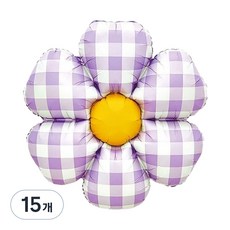 조이파티 체크데이지 꽃풍선 52 x 52 cm, 라벤더, 15개
