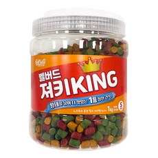 벨버드 강아지 킹 져키 S, 혼합맛(황태/연어/참치/오리/치즈), 1kg, 1개
