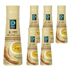 청정원 홀그레인 머스타드소스, 320g, 6개