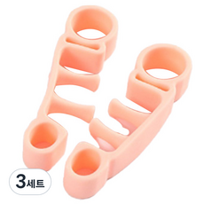 Wikicell 矽膠腳趾環 第2代 雙腳穿戴組 粉紅色, 3套