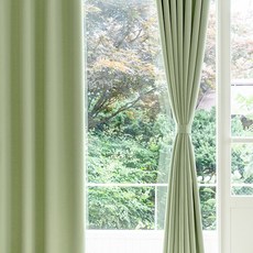 shez Home Trudy打孔式窗簾 2入組, 綠色