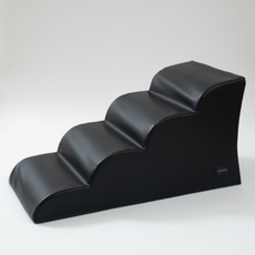 뽀몽 강아지 계단 4단, 가죽 블랙, 1개