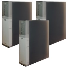 MiDAS HYUNPOONG 透明文件夾 索引 A4 100頁, 黑色, 3個