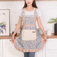 2gramplus 咖啡廳 幼兒園 毛巾 口袋 圍裙, 藍色, 1個