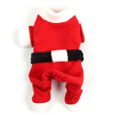 Dogmom寵物聖誕老人連身衣, 紅色的
