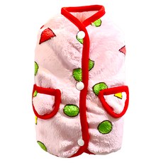 SassyDog 毛絨馬甲, 粉色菱格, 1件