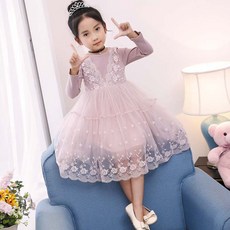 Noble Angel 女童蕾絲長版連身裙 No 400