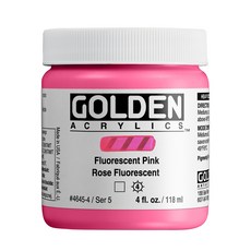 Golden 高登 單支壓克力顏料 Flourescent Pink S5, 119ml 4645熒光粉, 一