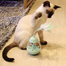 Respet貓咪自動旋轉跳跳蟲玩具Egg Spinner, 綠色, 1個