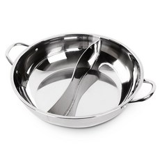 Atlaim 電磁爐涮涮鍋火鍋分享火鍋半鍋, 銀色, 28cm