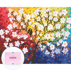 DCLARE 相框畫布型鑽石畫 DIY 套組 40 x 50 cm, 1套, 彩虹花