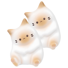 아가플러스 폭신 마시멜로우 고양이 스퀴시 피규어 랜덤 발송, 2개