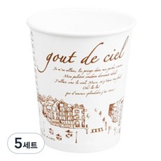 봉구유통 파리 종이컵 350ml, 100개, 5세트