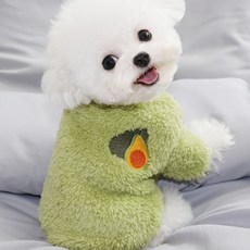 DING DONG PET 寵物超纖抓絨水果T恤, 酪梨款