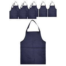 金銀絲客人用迷你圍巾式圍裙, 海軍藍, 9個