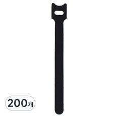 Jyulhome 電線整理魔鬼氈束線帶, 200個, 黑色