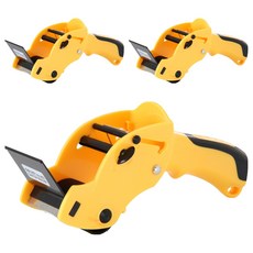 deLi 得力 手柄盒膠帶切割器 242 x 75 x 105 mm 803, 3個, 黃色