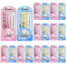 Popcorn Fancy Mokuku鉛筆公仔卡帶式鉛筆 2種組, 粉色+藍色, 8組
