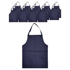 金銀絲客人用迷你圍巾式圍裙, 海軍藍, 15個
