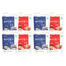 퓨어잇 핑거 동그란 자일리톨 딸기링 2p + 블루베리링 2p, 2세트