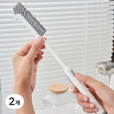 生活芒果 長度可調水槽排水口縫隙清潔刷, 2個, 灰色